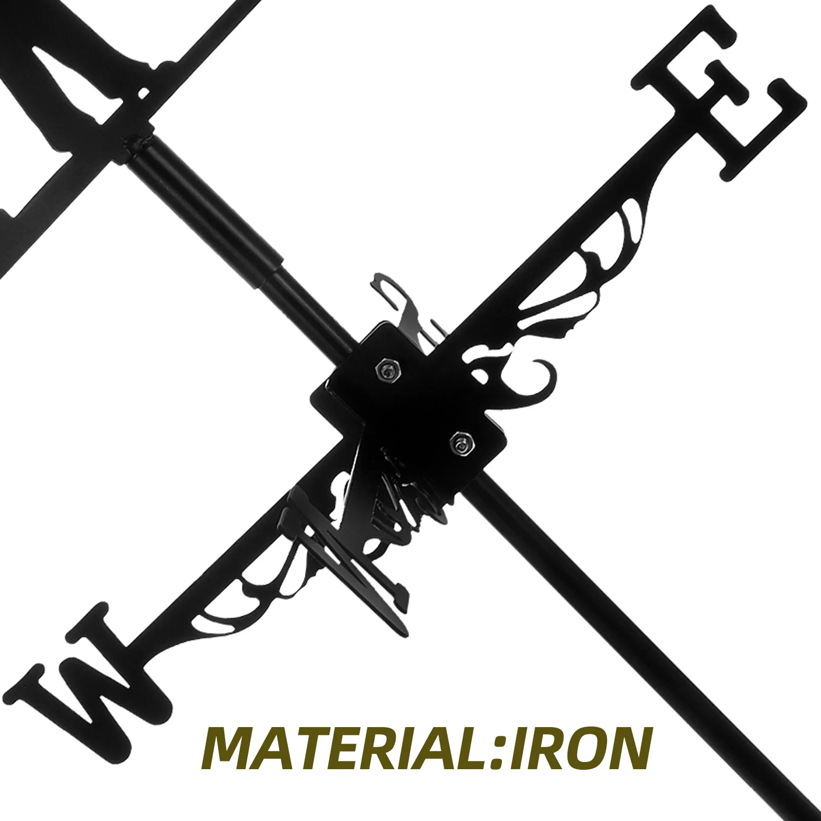 

1Set Creative Iron Elephant Weathervane Simple Style Wind Direction Tool for Outdoor Garden Yard Roof Decoration Metal Vane