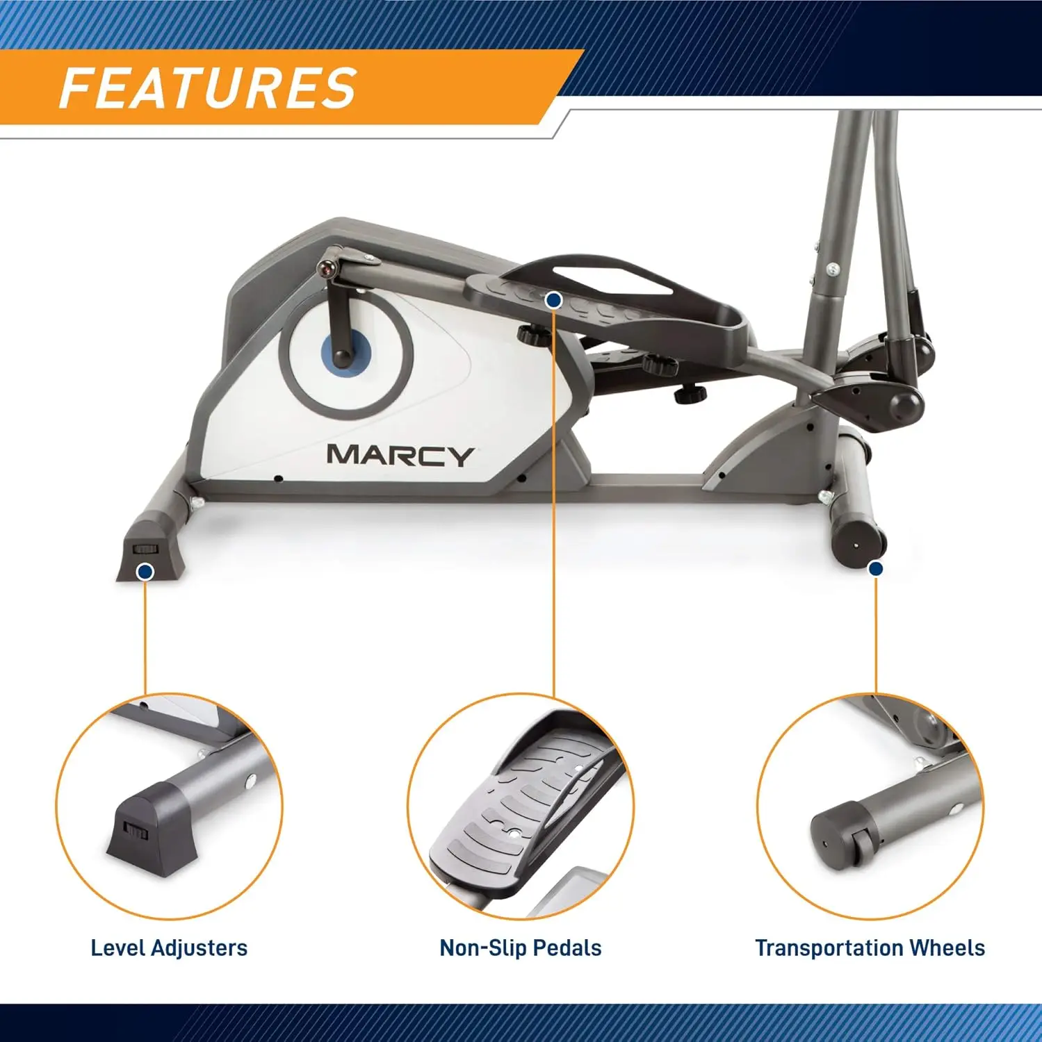 Máquina de treino cardiovascular elíptico