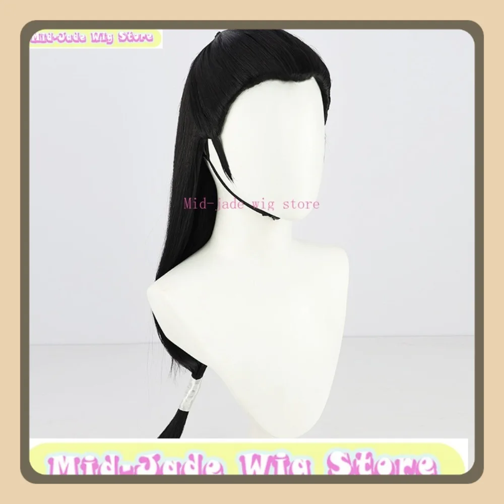 ミッドジェイドウィッグストアヤボーイ孔明コスプレウィッグアニメゲームコスプレブラックハーフジップストレートハロウィンパーティー