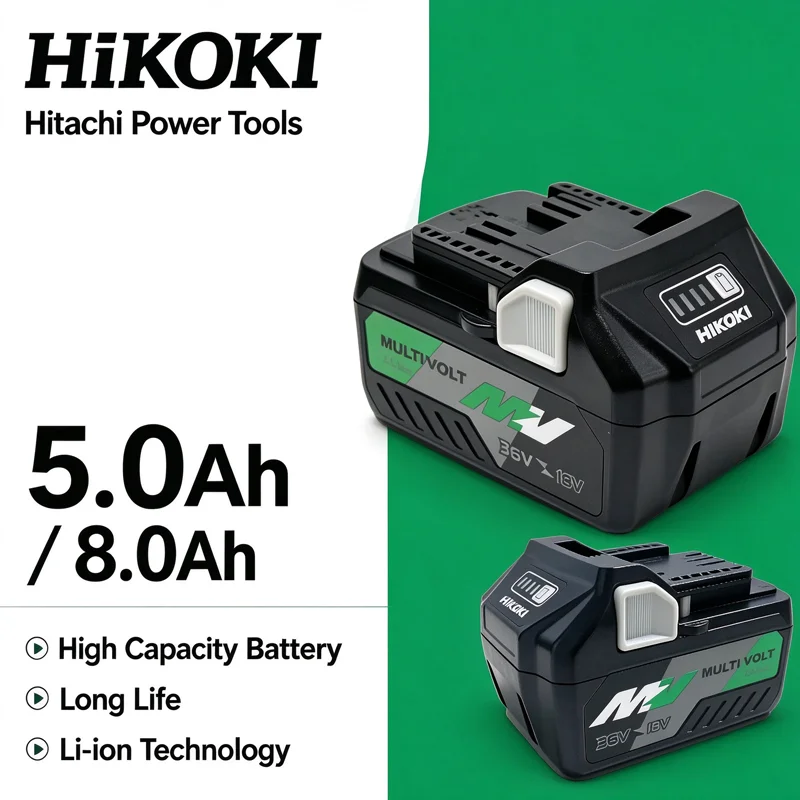 Original HiKOKI 5.0Ah Rechargeable Battery,Stable Constant Voltage Output,Anti-Drop Sturdy Shell,for Hitachi Power Tools Batteri