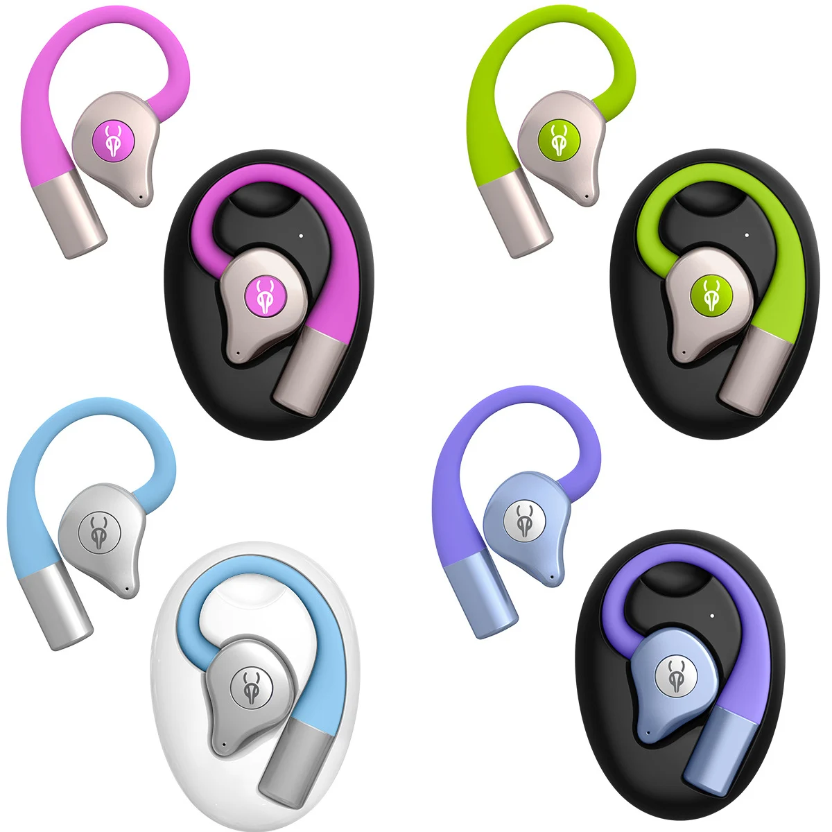 

Sabbat Q12 Jurassic-Themed Open-Ear Bluetooth Headphones, Ear-Hook Wireless Earbuds, Non-in-Ear Sport Running Womens Earphones