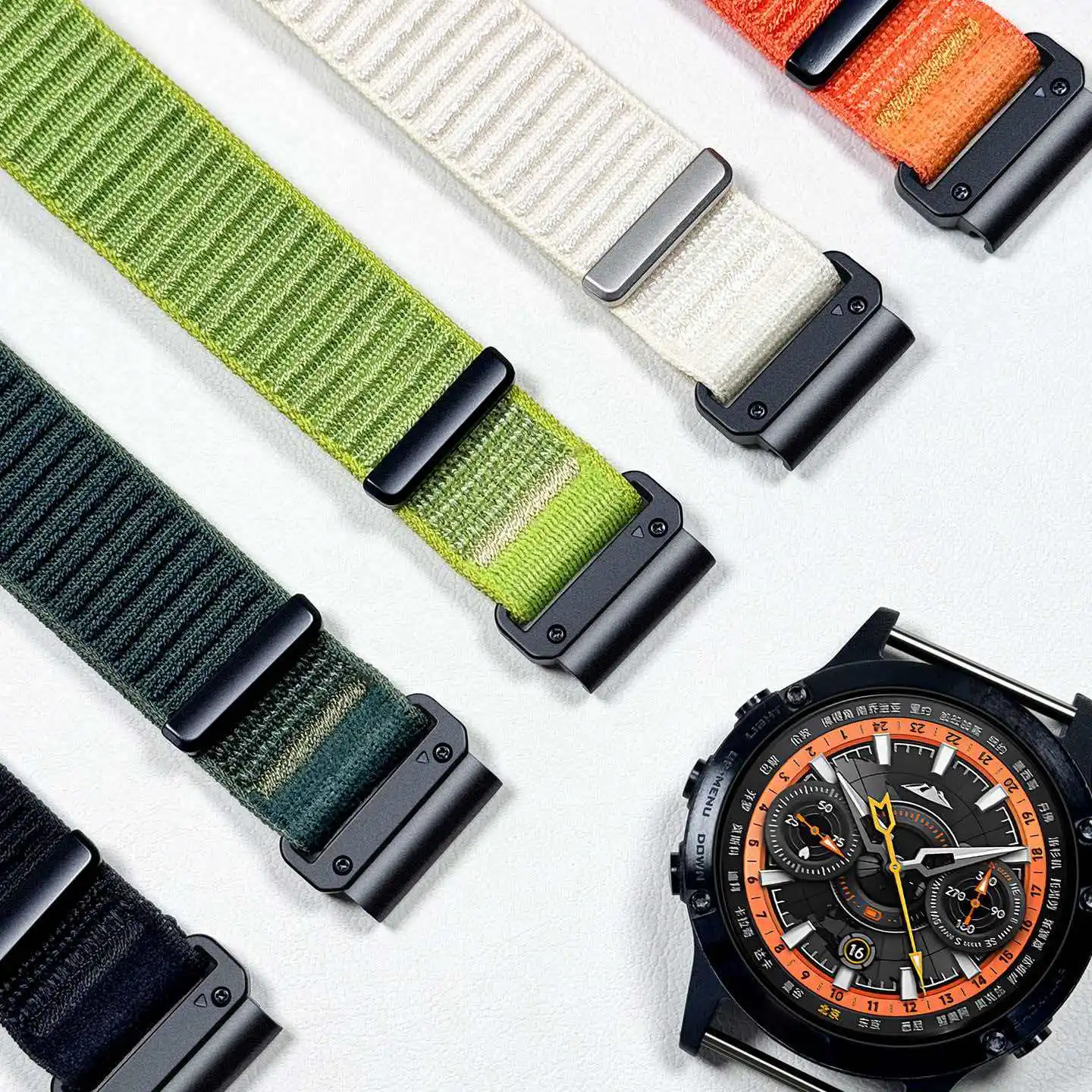 For Garmin 22mm 26mm Fenix 8 7 7X 6 6X 5 Fenix 9 pro MIP Forerunner 245 55 QuickFit Watch Strap Nylon Watch Band Bracelet image 2