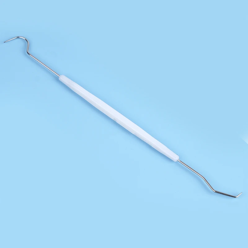 10Pcs Double Head Dental Explorer Probe Stainless Steel Teeth Clean Hygiene Probe Hook Pick Dental Instrument Tools