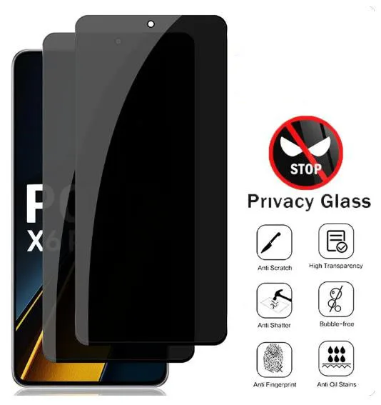 Tempered glass screen protector for Xiaomi 9 pro A3, anti-spy protective glass for Xiaomi CC9 F1, 2PCs