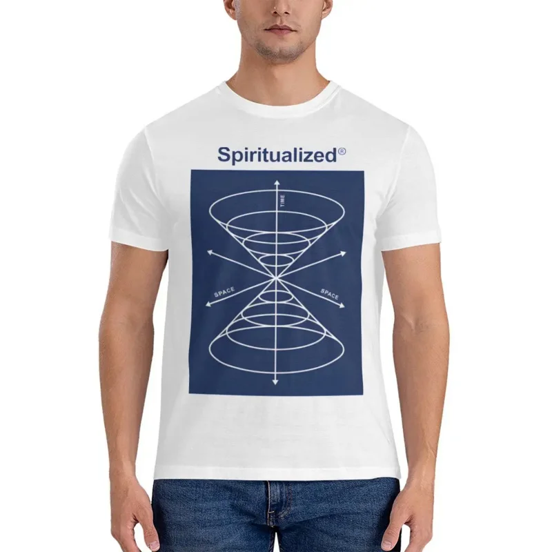 

Мужские футболки Spacetime, модные хлопковые футболки с круглым вырезом и коротким рукавом, футболка с графическим принтом