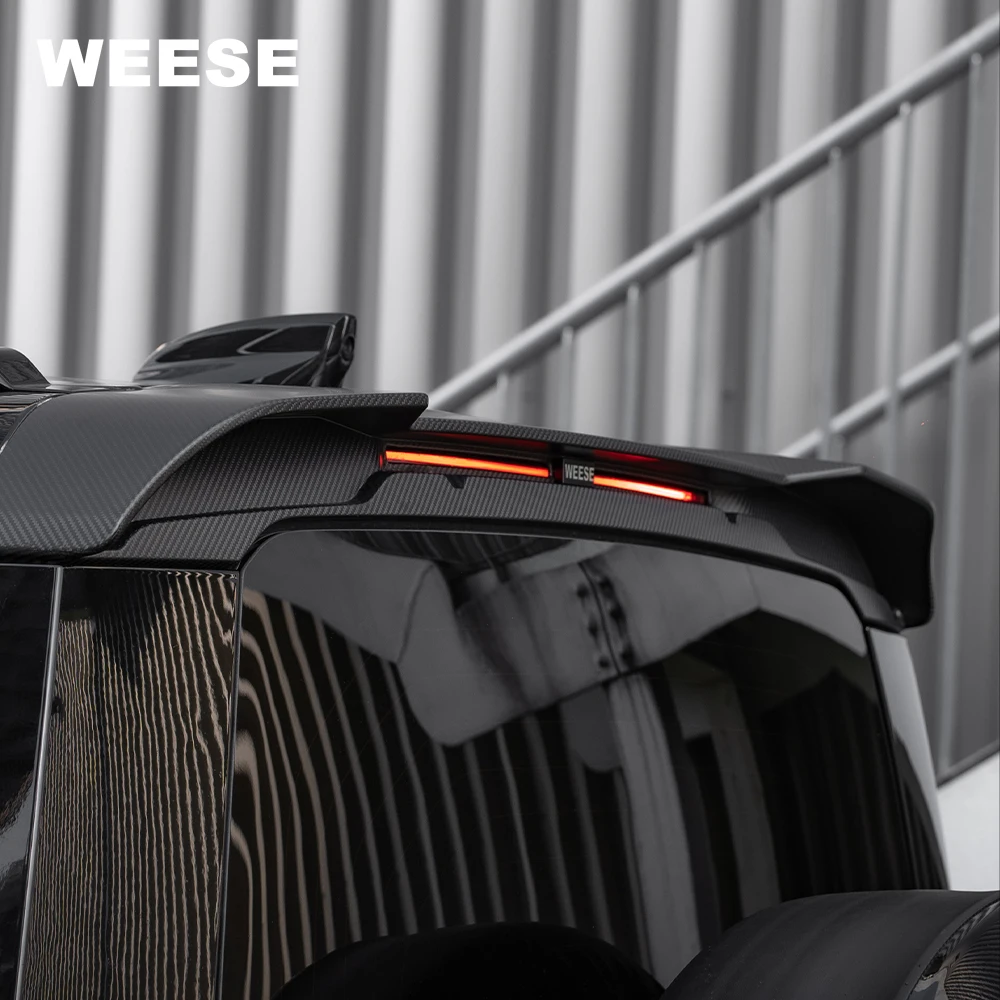 WEESE 2nd Gen New Defender Rear Wing Spoiler Kit,Brake Light Compatible Bolt-On,for Land Rover Defender 90 110 130 2020-2026