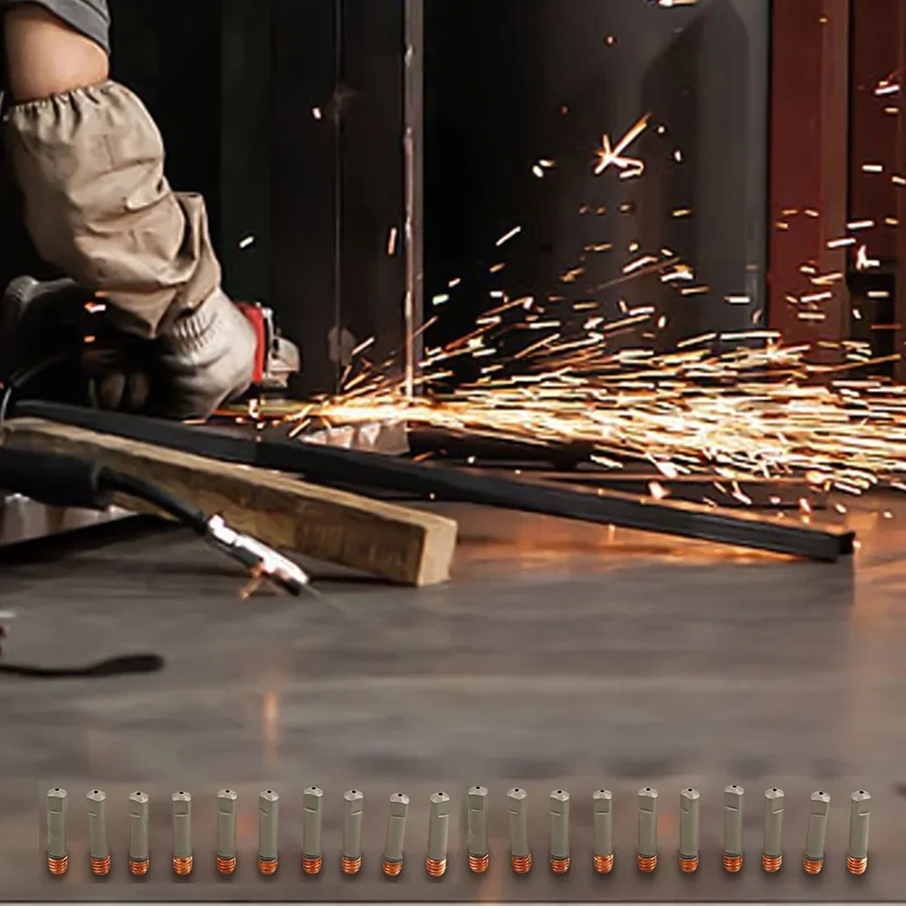 

20 шт. для сварочных аппаратов MIG с антипригарным покрытием, наконечники для контактов 0,8/0,9 мм, аксессуары для сварочных инструментов, контактные наконечники для сварки