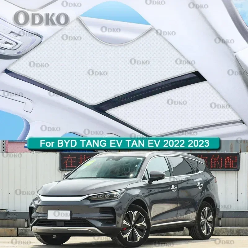 

Солнцезащитный козырек на крышу для BYD TANG EV TAN EV 2022 2023 2024, автомобильный электростатический адсорбционный солнцезащитный козырек на крыше, слепая наклейка на крыше