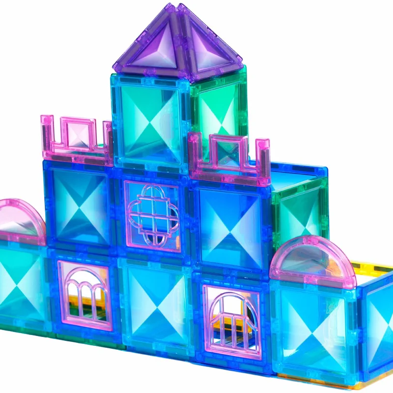 مجموعة مكعبات البناء المغناطيسية من Magplayer ألعاب تعليمية لبناء الفضاء من مونتيسوري هدايا عيد الميلاد للأطفال