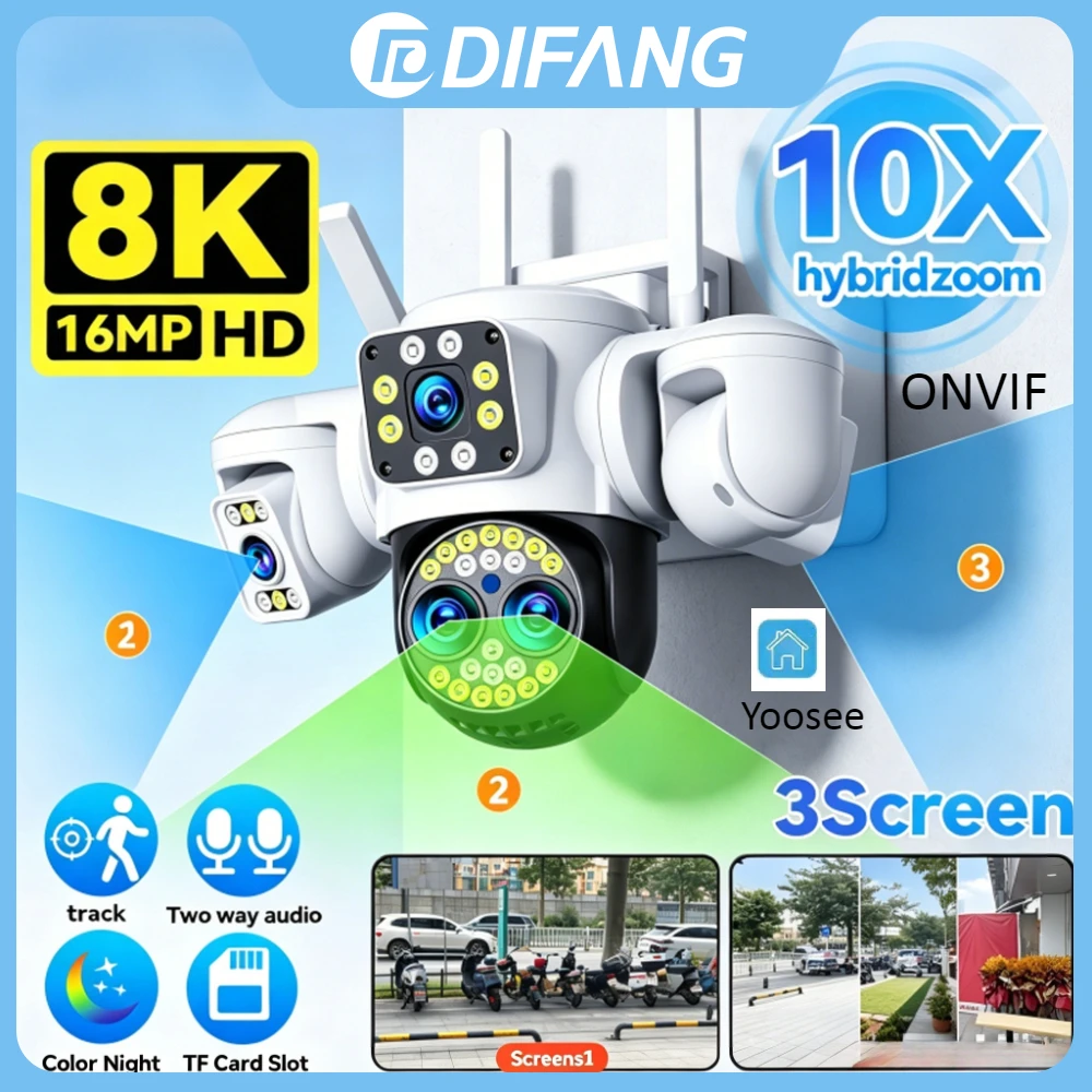 camara-ip-exterior-yoosee-8k-16mp-con-zoom-10x-4-lentes-3-pantallas-wifi-cctv-360°-°-camara-de-vigilancia-de-seguridad-impermeable-onvif
