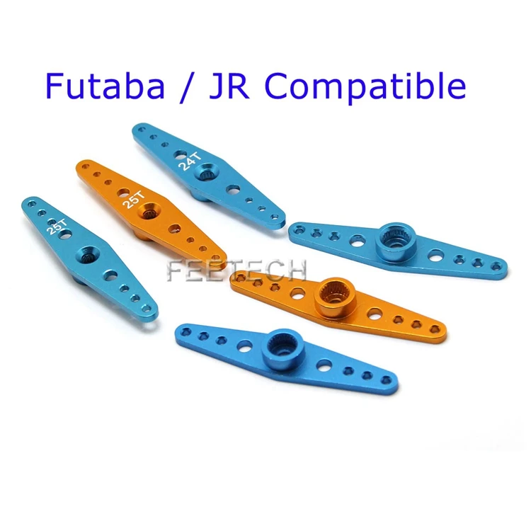 แขนเซอร์โวโลหะแบบกำหนดเองจาก Feetech ผลิตด้วยเครื่อง CNC จำนวน 2 ชิ้น สำหรับ Hite C Fut Aba-สำหรับเครื่องบินบังคับวิทยุที่ใช้พลังงานจากแบตเตอรี่