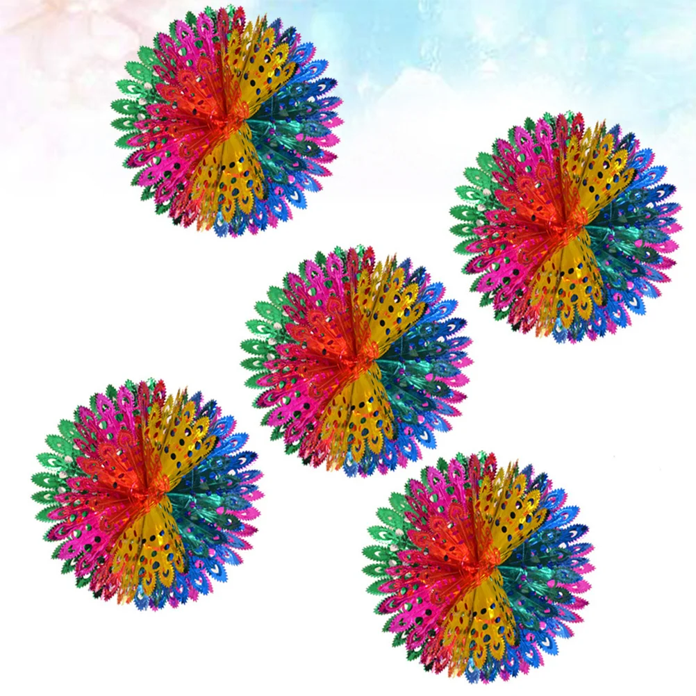 

5Pcs 43x43cm Holiday Garland Ball Christmas Ribbon Decor for Party Event Decoration Create Happy Festive Atmosphere Decoration