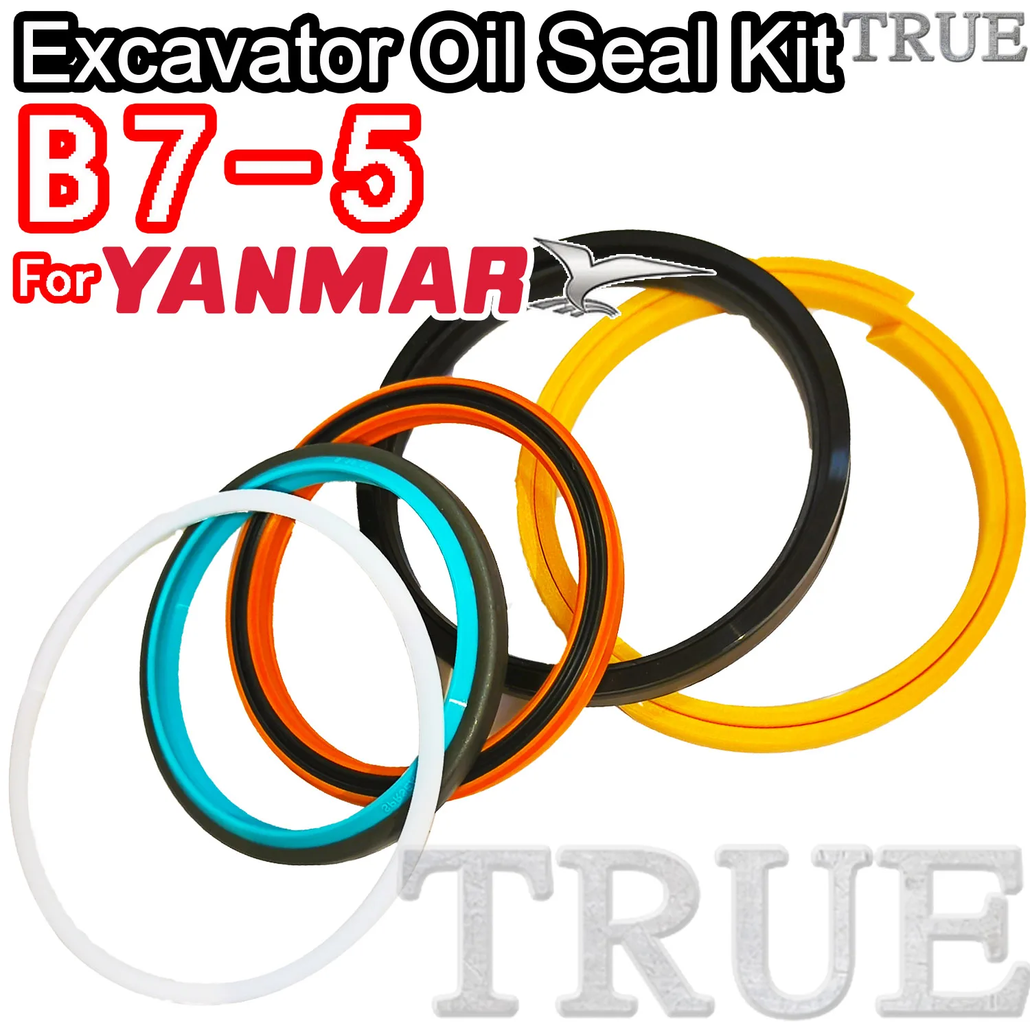 

For B7-5 Yanmar Oil Seal Excavator Repair Kit B7 5 Dust Bushing FKM High Quality Control Pilot Valve Blade TRAVEL Joystick BOOM