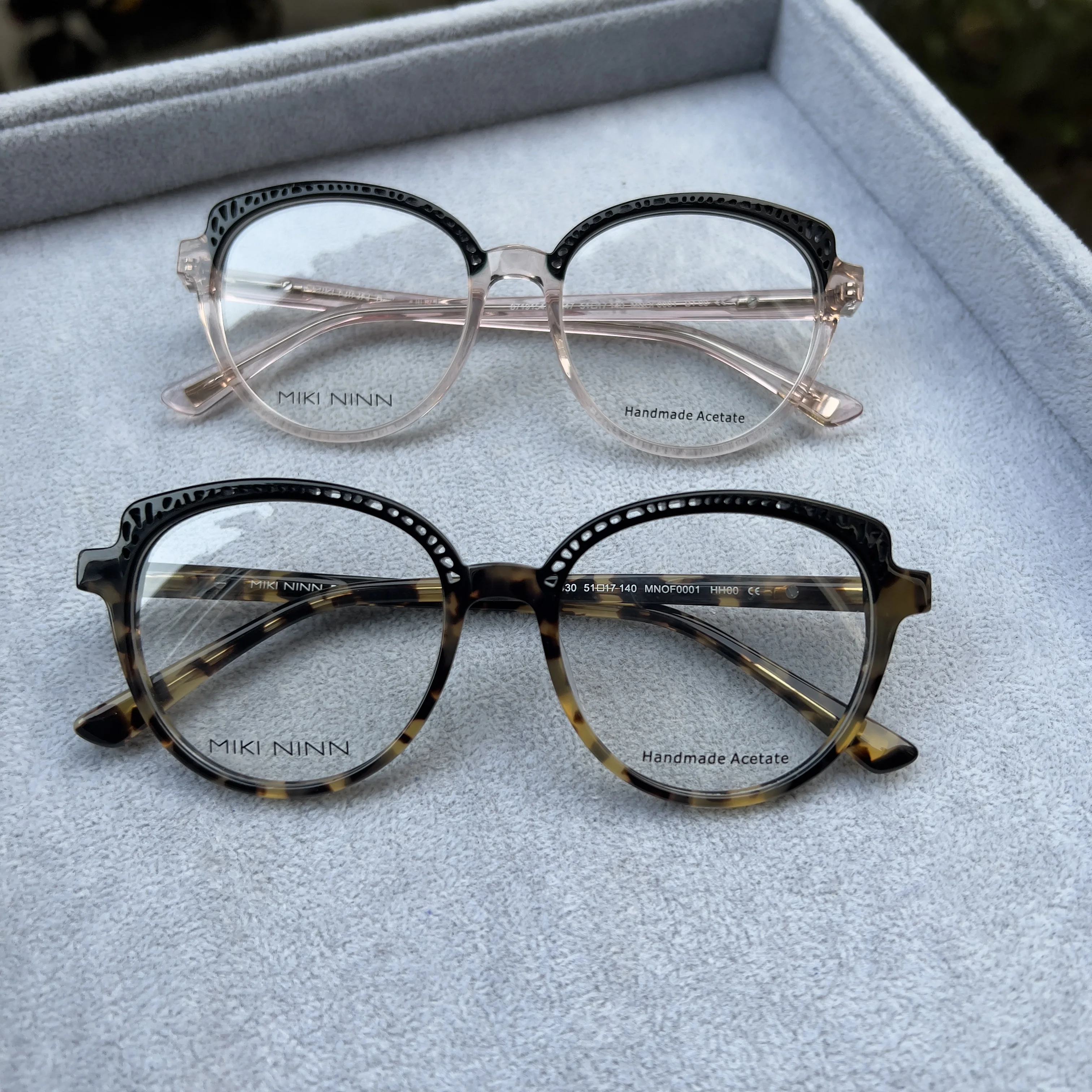 

Fashionable Eyeglasses Frames Designed By French Designer Handcrafted Acetate Fiber Myopia Hyperopia and Progressive Lenses