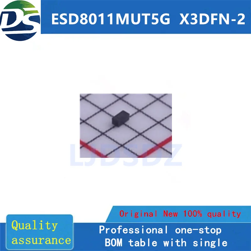 10PÇS/LOTE  ESD8011MUT5G  X3DFN-2   NEW  IN  STOCK