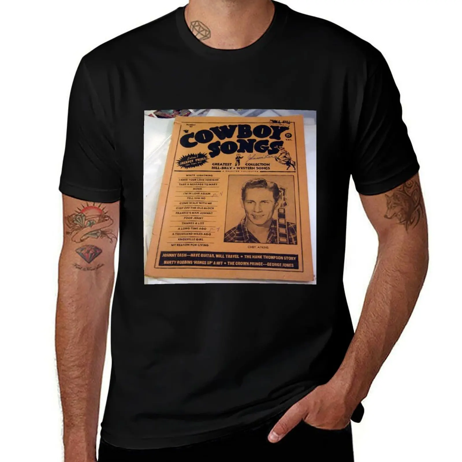 Chet Atkins & Guitar, 1950's Magazine Cover! T-Shirt Plus Size Non-Shrink T-Shirt