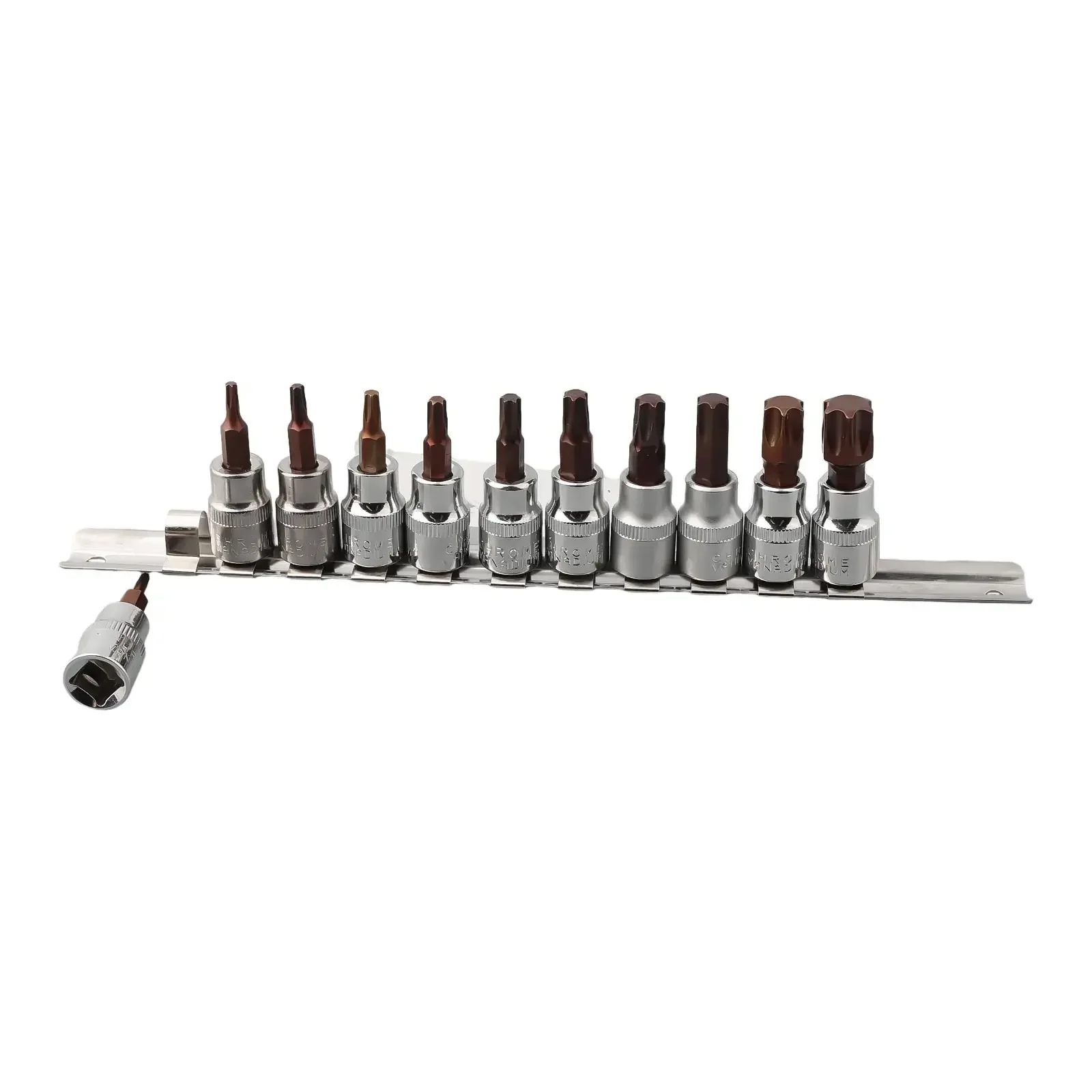 11Pcs Set Torx Screwdriver Bit Socket Bits T10-T60 3/8