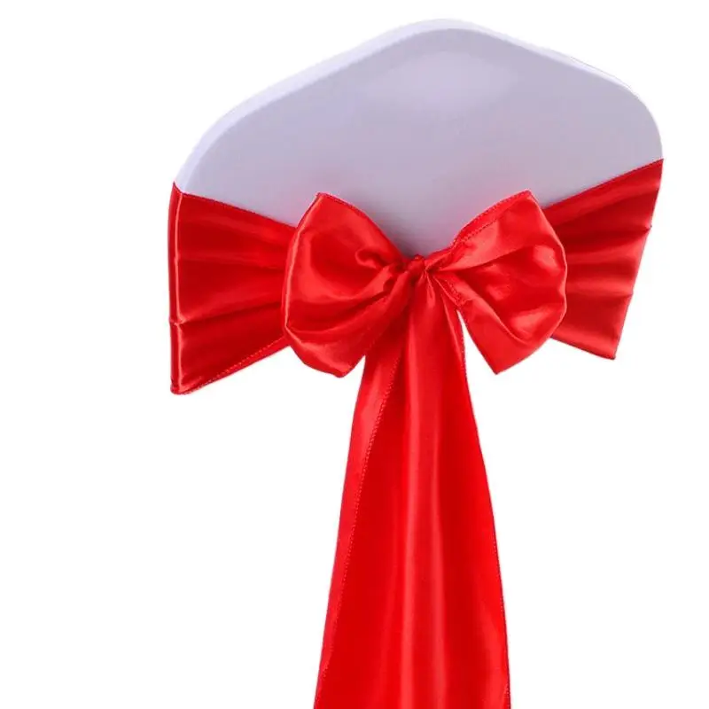 

1 Pcs Satin Chair Sashes Quality Chair Ribbons Elegant Premium Bows Chairs Tie Back Chairs Decoration For Wedding Banquet Party