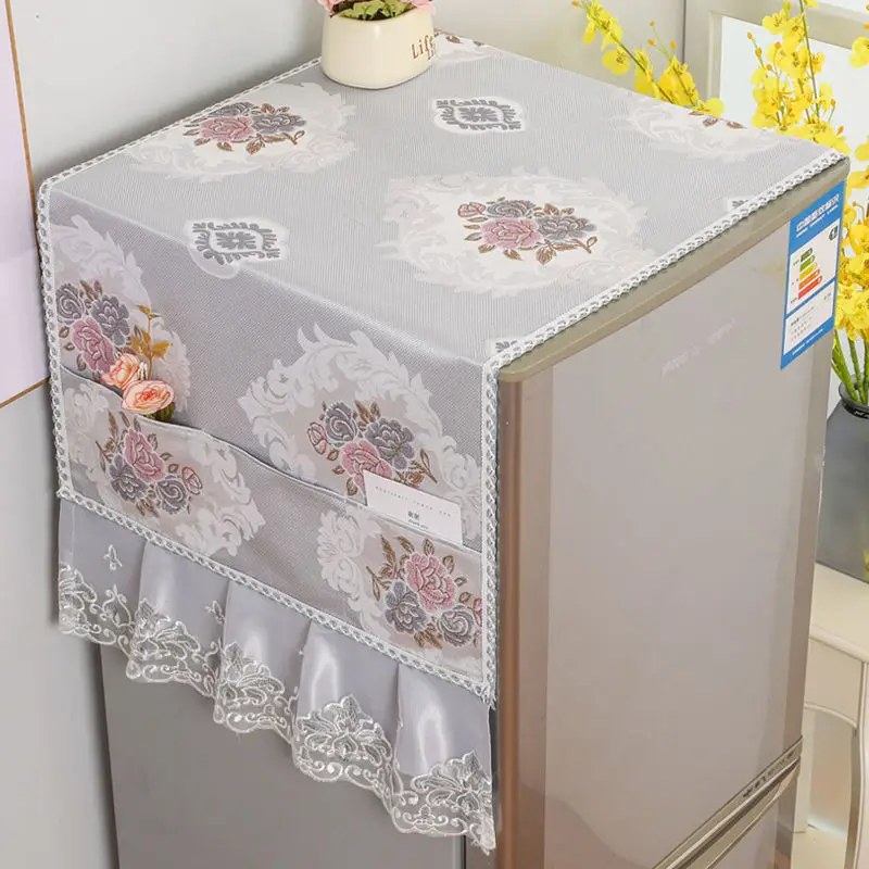 Washable Fridge Dust Cover for Microwave and Single/Double-Door Refrigerator