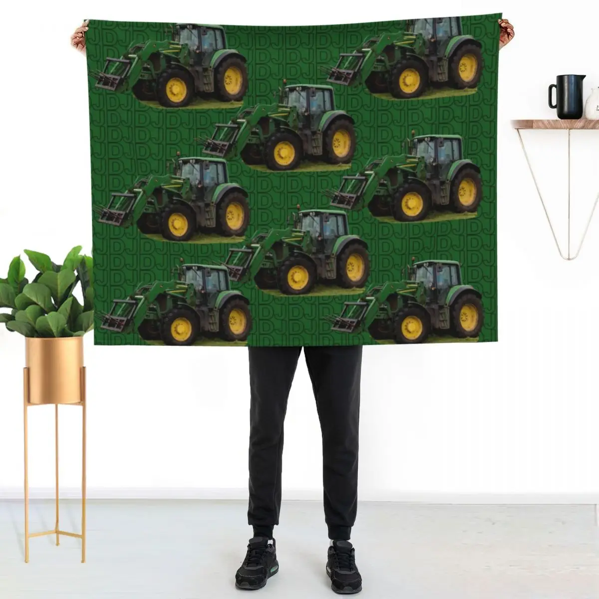 Green tractor Throw Blanket bed plaid Moving Summer Beddings Bed Fashionable Sleeping Bag blankets and throws Blankets