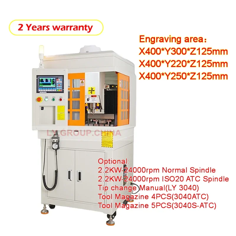 Router CNC 3040 Mini fresatrice CNC ISO20 2.2KW ATC SPINDLE Macchina per intaglio CNC con lavello dell\'acqua per lavorazione del legno in metallo