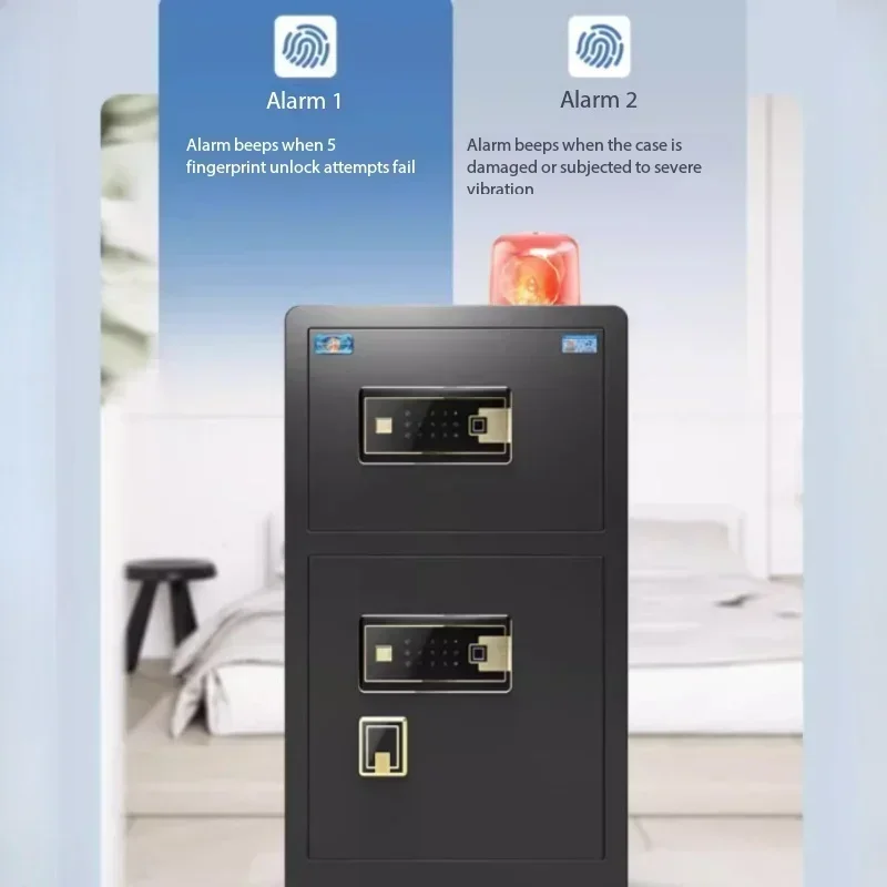 

Luxury Modern Household Fingerprint Safe 80cm 100cm Office Large-sized Single/double-door Intelligent Anti-theft Safe All-steel
