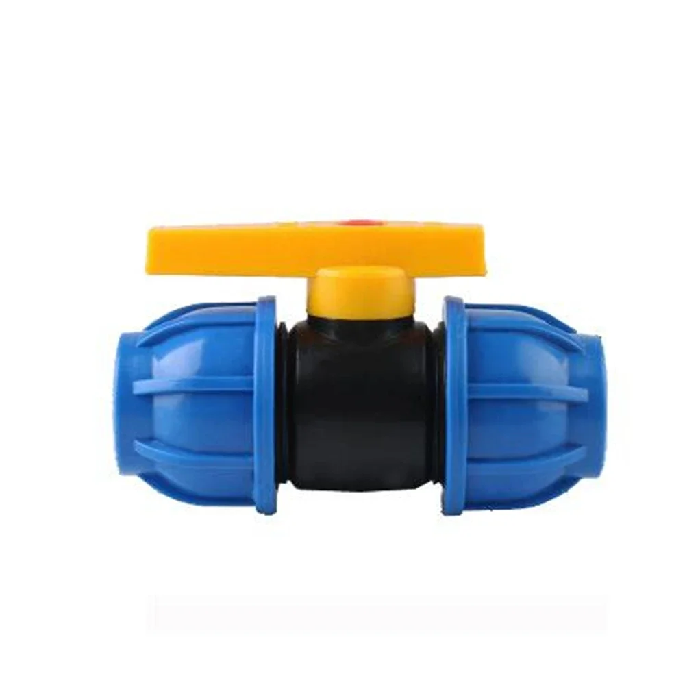 PE Quick Connect Steel Core Ball Valve Hot Melt Switch 20 25 32 40 5063 Water Pipe Repair Fast Blue Cap Valve