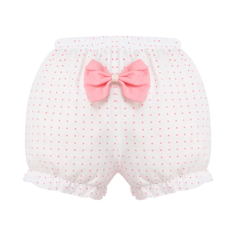 Girl Baby Shorts 100%Cotton Kids Infant Fashion Stripe Bow Panties For 6-24 Months Children High-Quality Falbala Underpants Gift