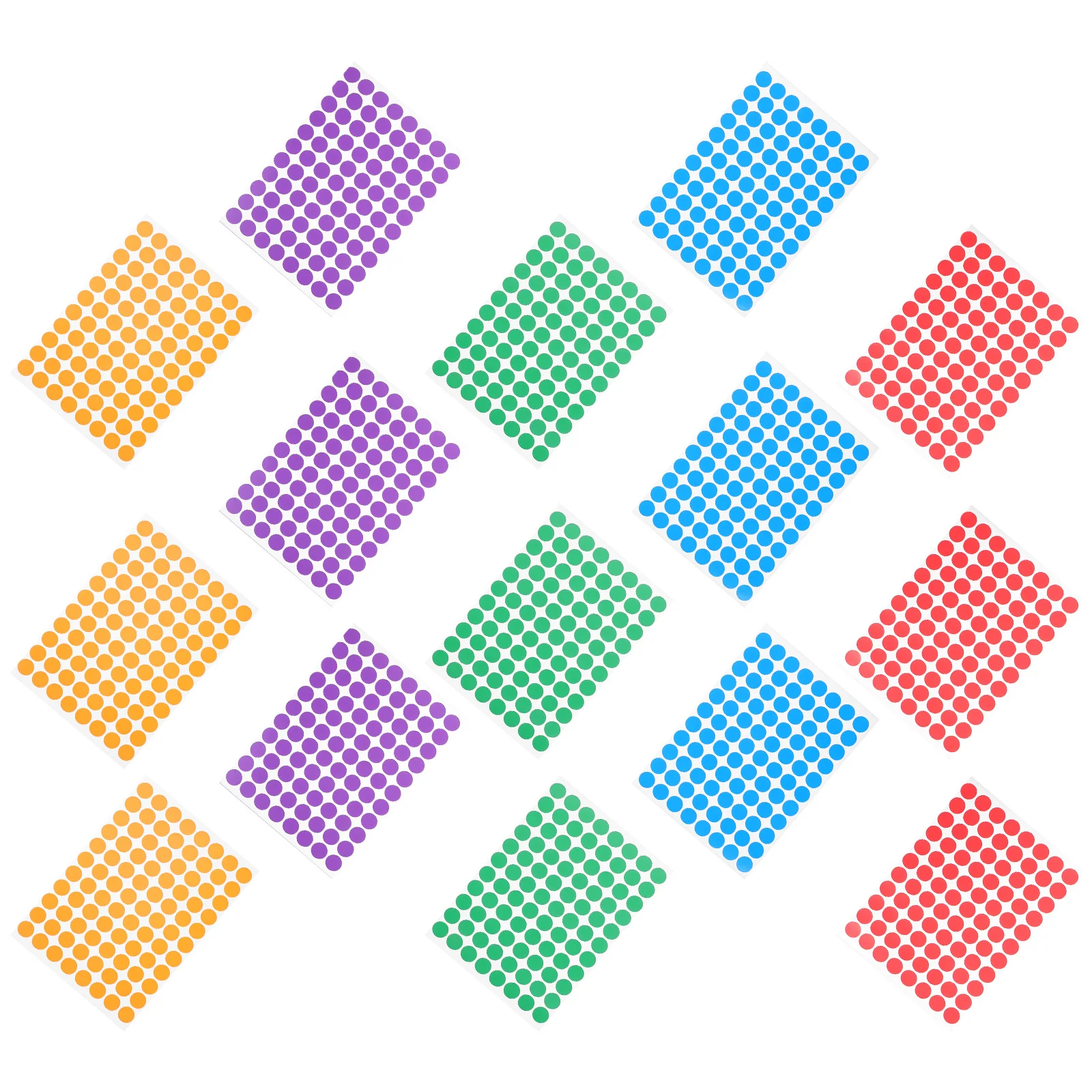 15 vellen naamstickers multi-kleuren ronde stiplabels zelfklevende classificatie markeringsstickers voor schoolkantoor thuisgebruik