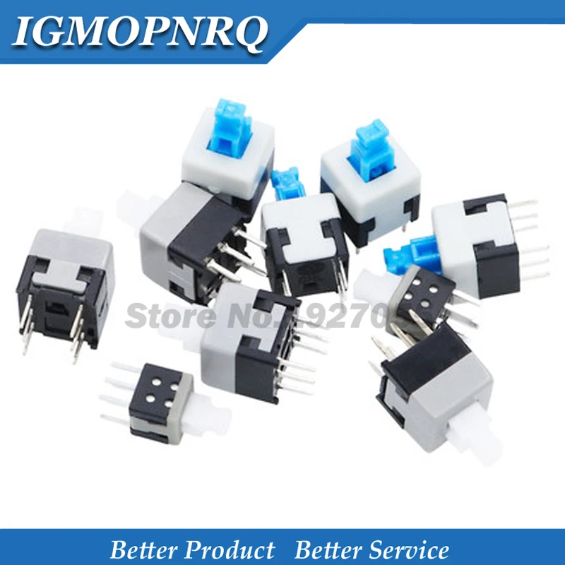 10Pcs Non-Self-Locking Switch / Self-Locking Switch 5.8*5.8 7*7 8*8 8.5X8.5MM Key Switch Cap Switch