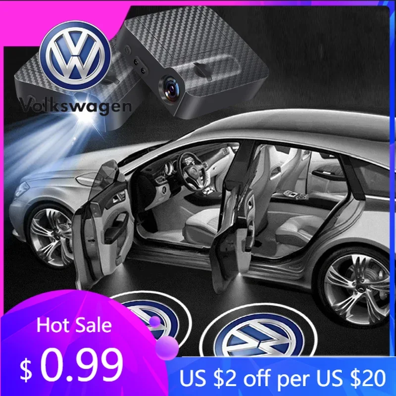 

Светодиодный проектор логотипа на дверь автомобиля (1/2 шт.) для VW Volkswagen Jetta MK5 Golf, аксессуары для Volkswagen VW Golf Passat Jetta