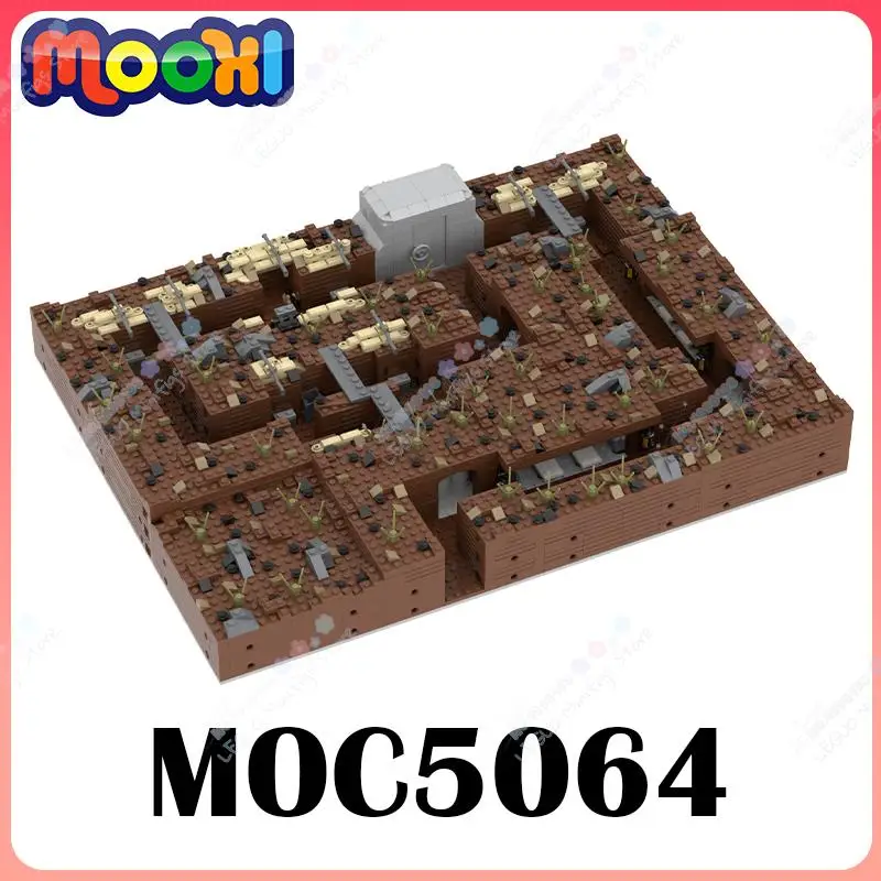 MOC5061 Military Battlefield Bastion MOC Building Blocks DIY Battleground Architecture Models Assembly Bricks Toys For Kids Gift