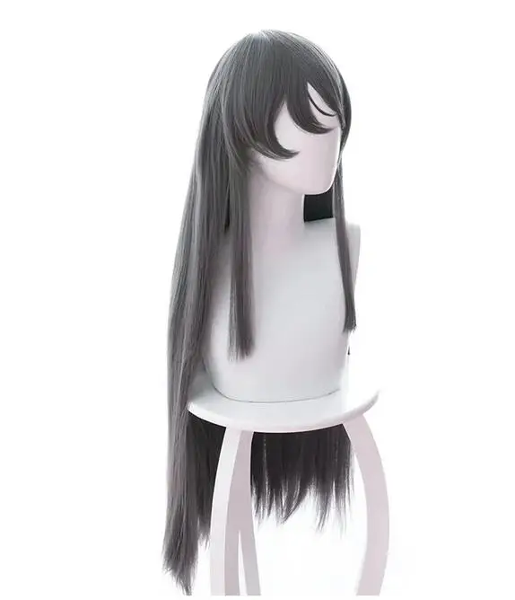 Cosplay Wigs Synthetic Hair Long Straight Gray Wig Halloween