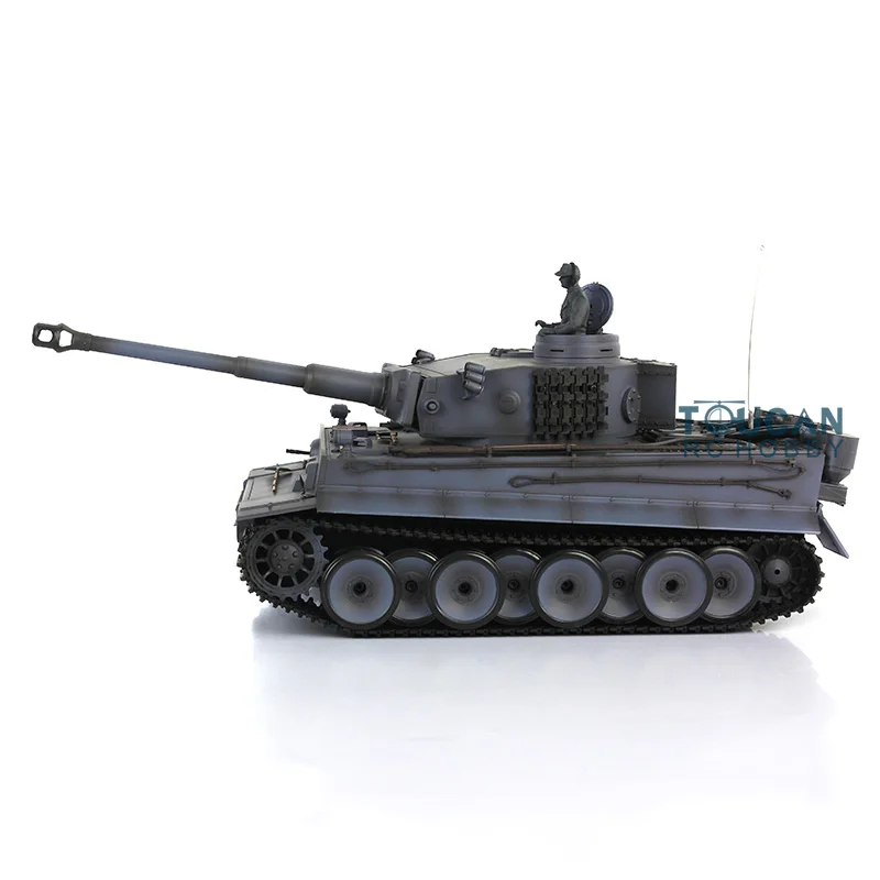 1/16 HENG LONG 7.0 Metal German Tiger I RC Tank 3818 Barrel Recoil Remote Control Car RC Panzer TH17253-SMT4