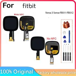 For Fitbit Versa 3 Fitbit Sense FB511 FB512 OLED  LCD Display screen parts  Fitbit Versa 3 Cover glass part Replacement repairs