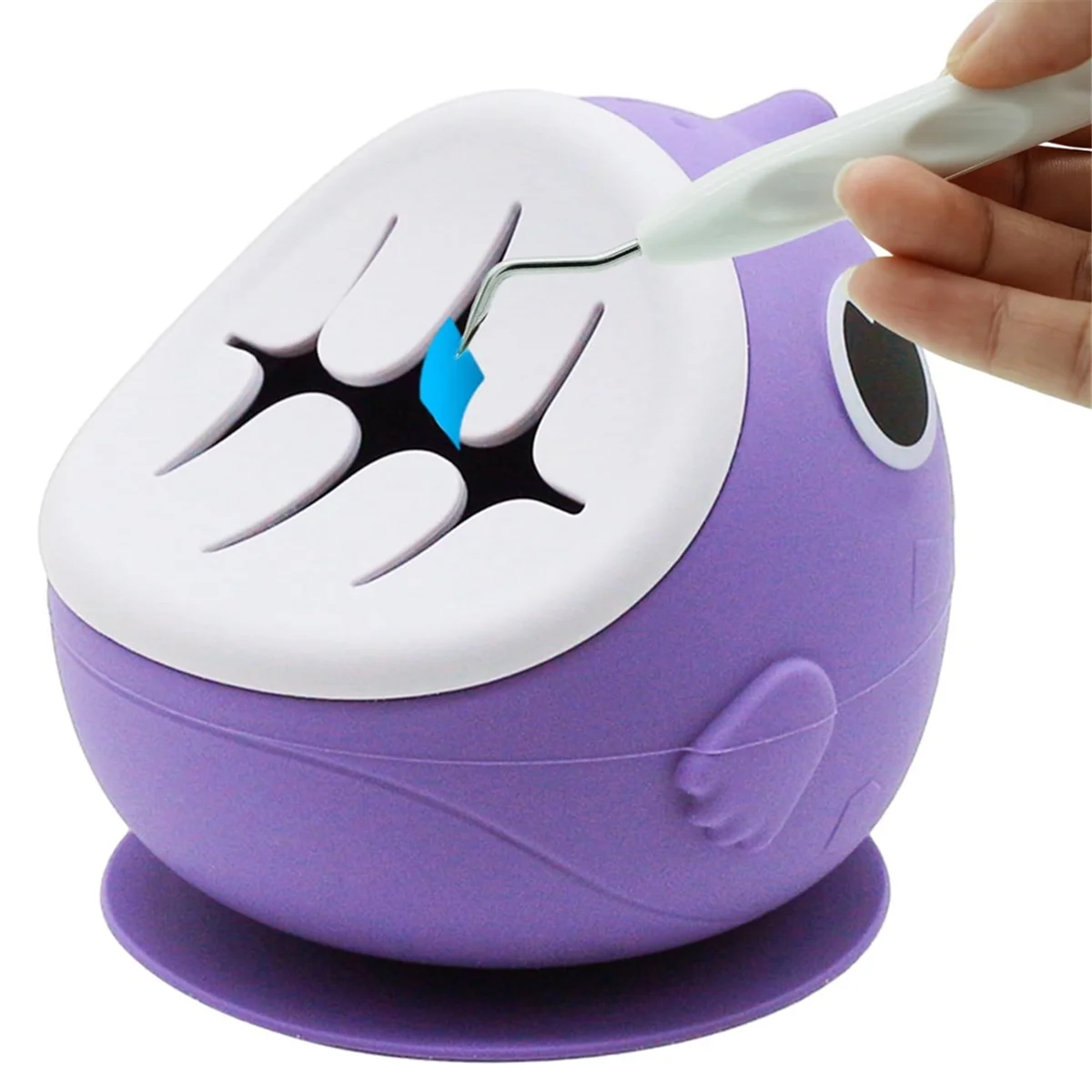 L33A_Detachable Large Capacity Suctioned Vinyl Weeding Scrap Collector,Weeding Vinyl Tool,Vinyl Collection Box Purple