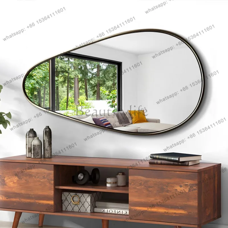 Highlights Irregular decorative mirror Modern simple light luxury Internet celebrity home makeup mirror