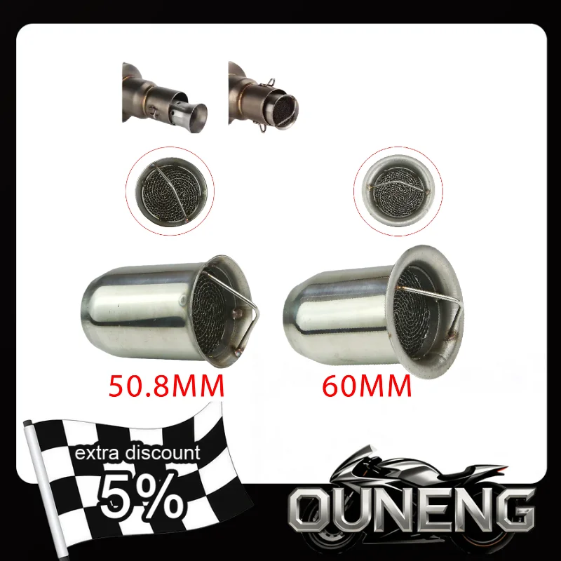 

50.8mm 60mm Slip On Universal Motorcycle Exhaust Exhaust Catalytic Escape Catalysts Silencieux Moto Muffler