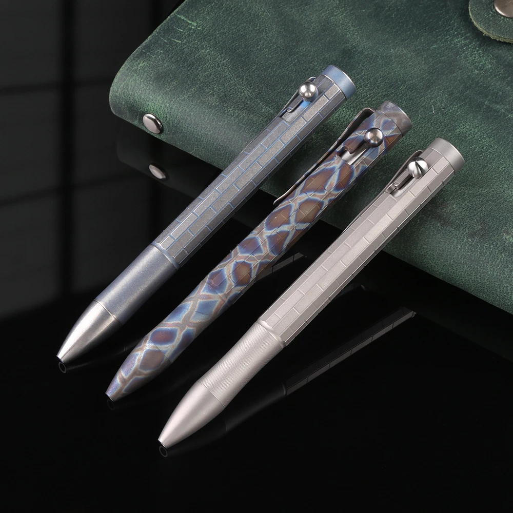 

Titanium Tactical Pen Multicol Broken Window Camping Hunting Survival Practical MULTI Utility Write Pens EDC Tools