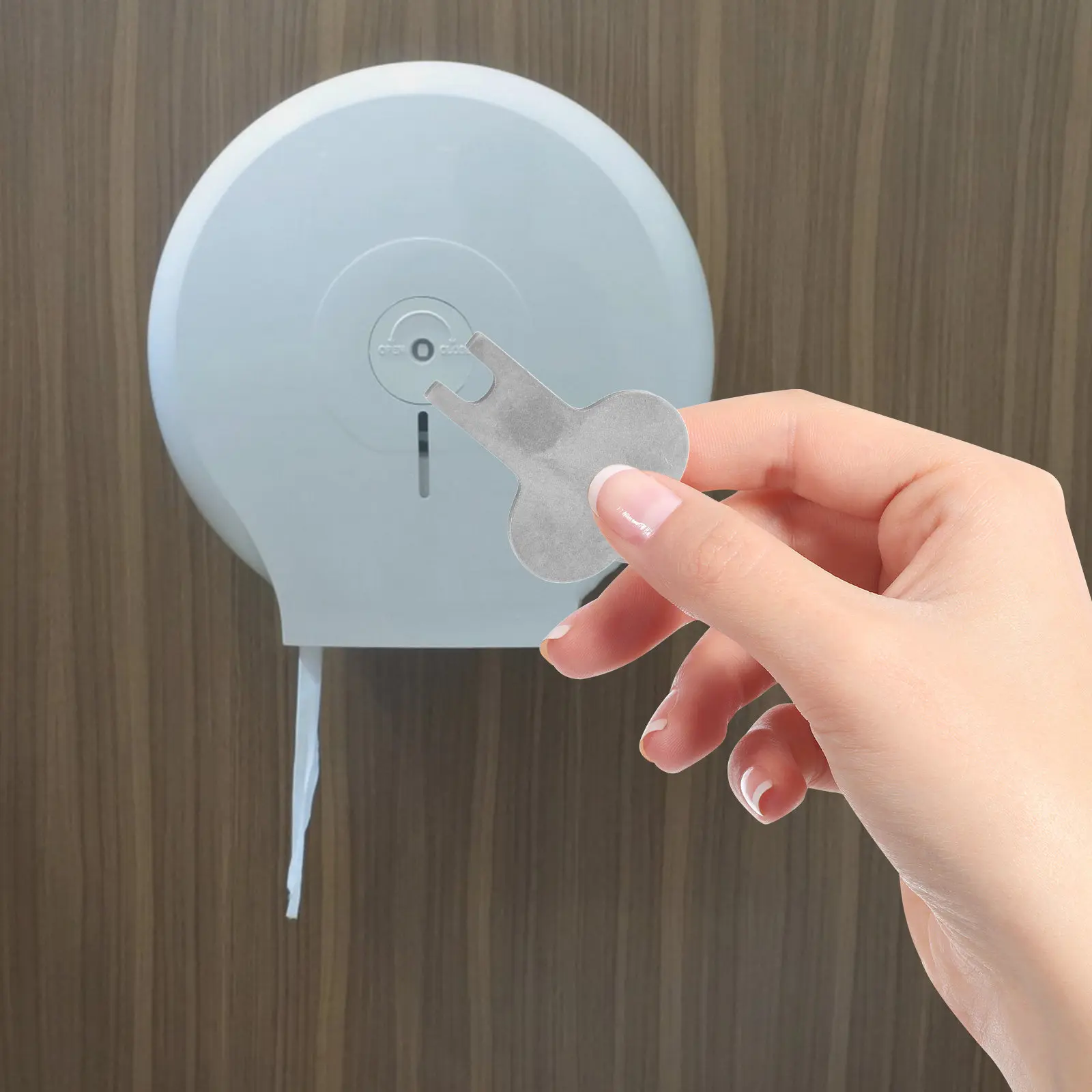 Metal Toilet Paper Dispenser Key Commercial Paper Towel Dispenser Replacement for Public Restroom Toilet Roll Box Access