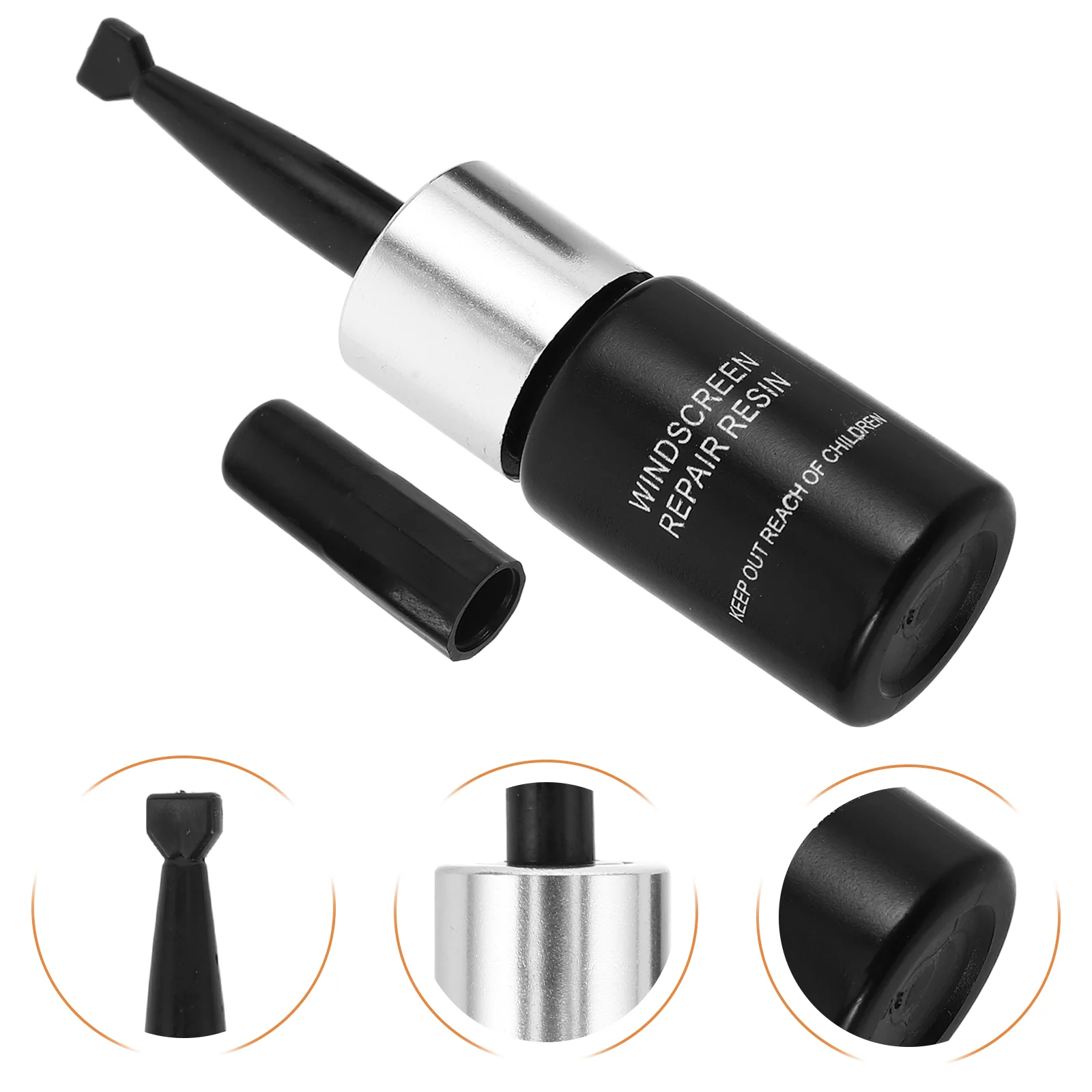 

Glass Repairing Liquid Scratch Eye Kit Mirror Window for Windshield Crack Black Cracks