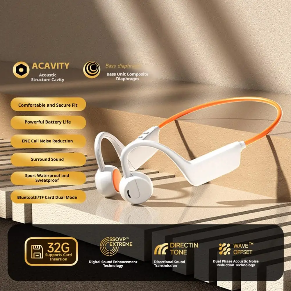 2026 Headset Wireless Swimming Headphones IPX8 Waterproof Bluetooth 5.4 Sports Earphones With Mic For Fitness view 2