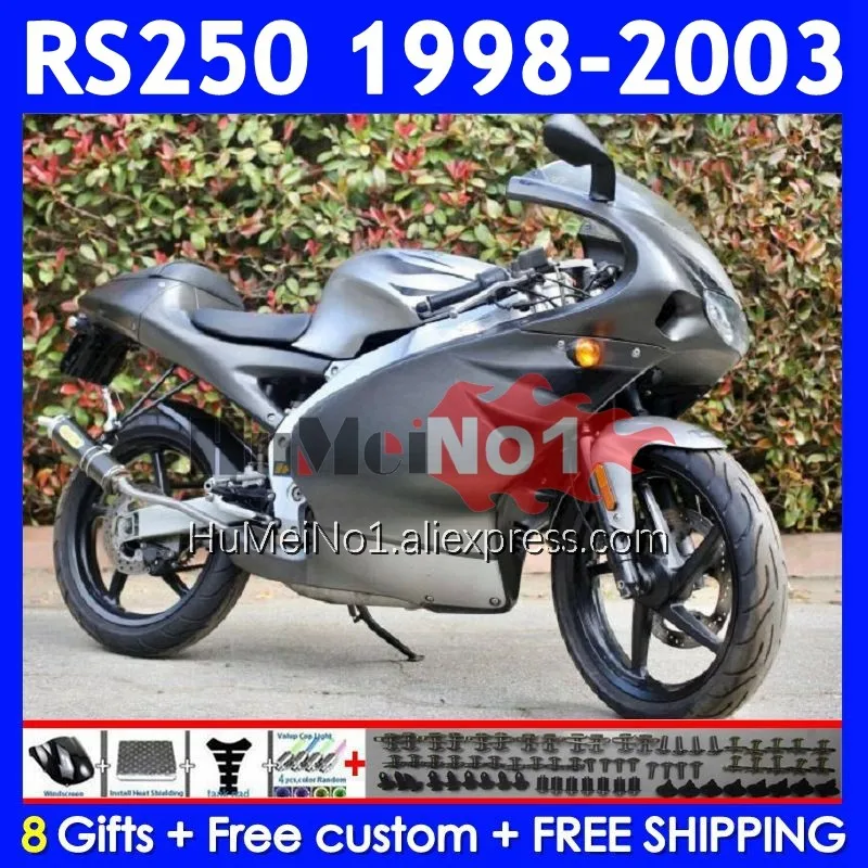 RS250RR For Aprilia RSV250 RS 250 RS250 RR 98 99 00 01 02 03 318No.12 grey glossy RS-250 1998 1999 2000 2001 2002 2003 Fairing