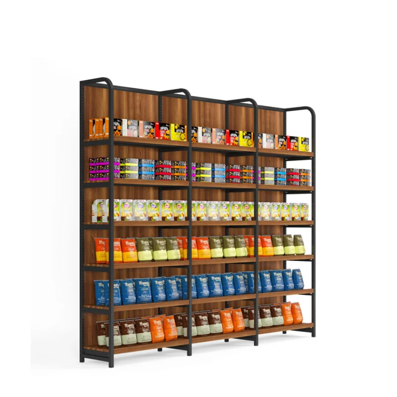 مخصص. أرفف سوبر ماركت العرض الحديثة الخشب، رف معدات السوبر ماركت #5