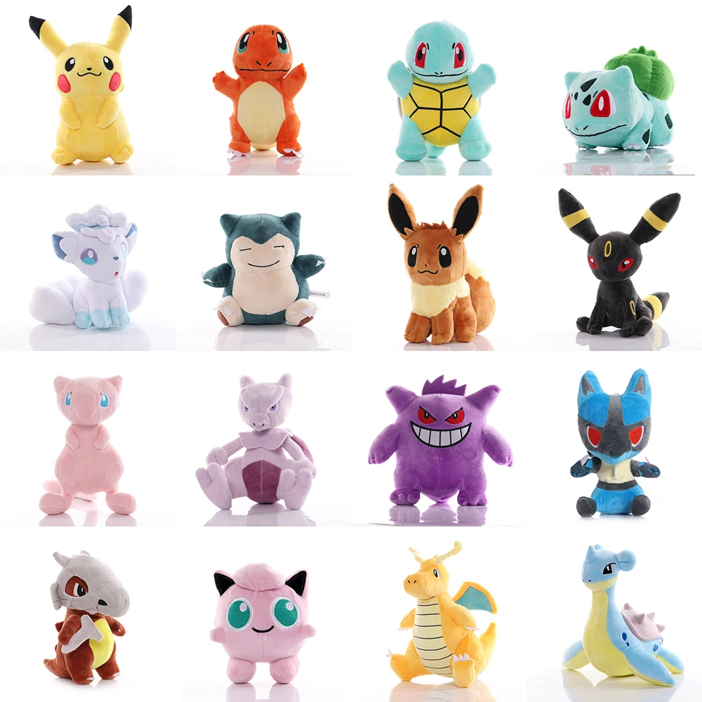 

41 Styles Pokemon Plush Toy Eevee Pikachu Plush Charmander Bulbasaur Squirtle Gengar Peluche Pokemon Doll Kids Gift