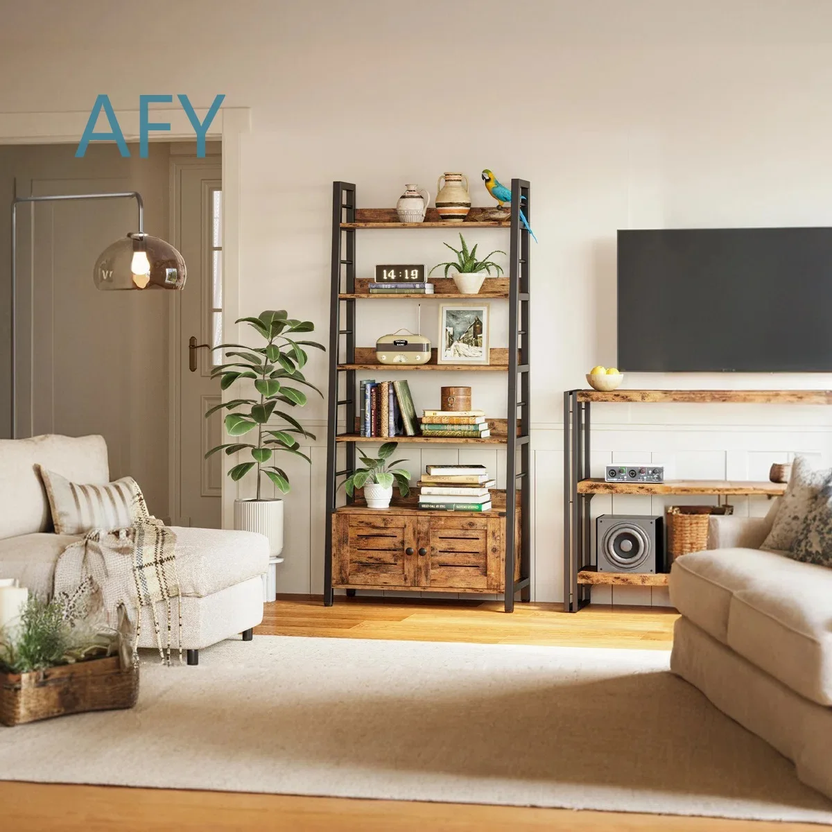 Modern Bookshelf for Living Room Bedroom Home Office Display Rack Storage Shelf Organizer for Books Decorative Items