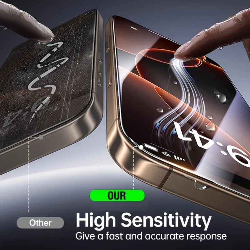 5 قطعة Ultra HD 8K واقي شاشة خالي من الغبار لهاتف iPhone 17 16 15 14 13 12 11 Pro Max 16e Plus 17 صندوق تثبيت سهل من الزجاج الهوائي