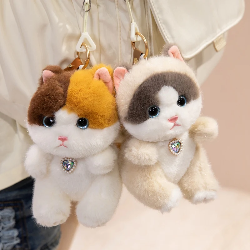

Adorable Cat Plush Scented Ornament Stuffed Soft Toy Kawaii Cute With Heart Pendant For Accessory Car Home Giftable