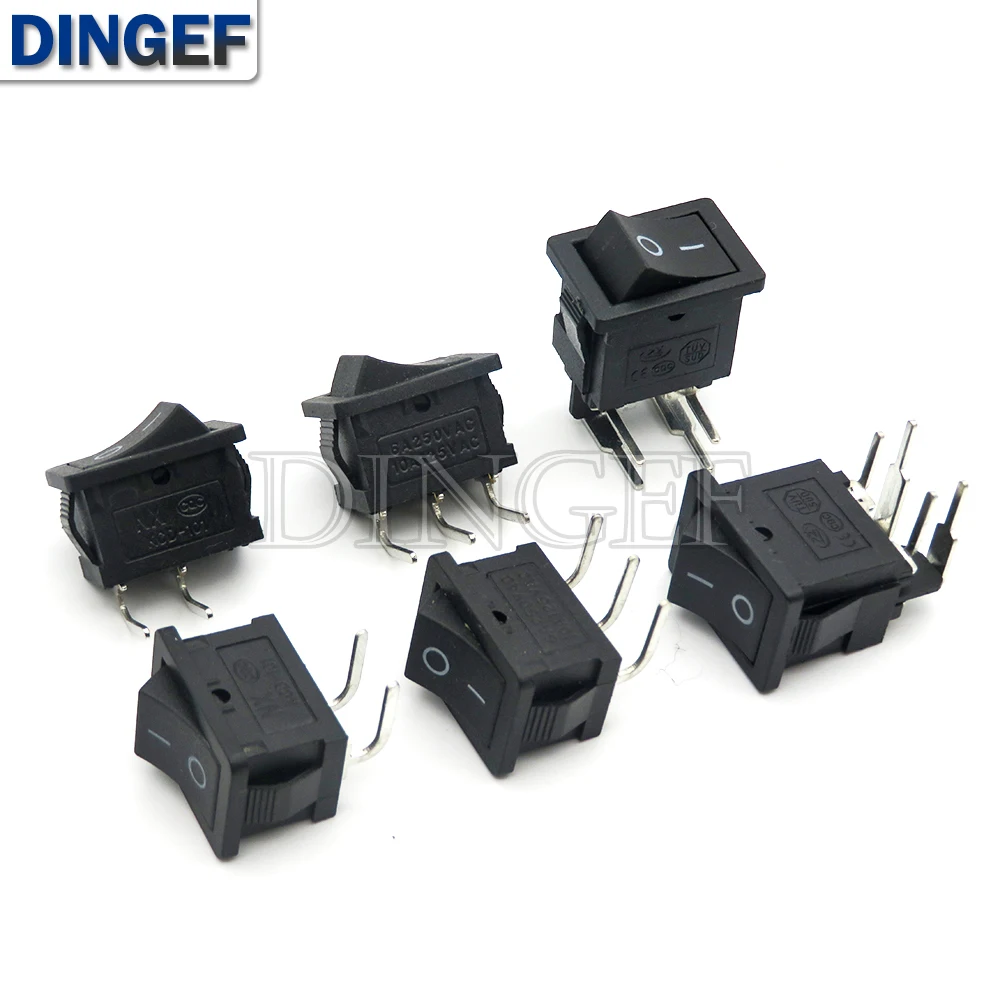 5 sztuk/partia KCD11 igła do gięcia czarny przełącznik kołyskowy 15*21mm 6A 250VAC 10A 125VAC mały przełącznik KCD1 15x21mm