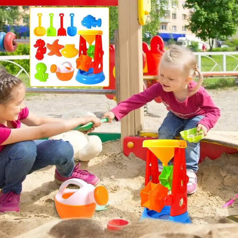 Kid Beach Toy Set Beach Castle Sand Water Toys Sand Toys For Toddlers Kids Outdoor Play With Sand Buckets Trucks And Sand Molds